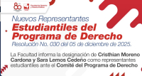 Nuevos representantes ante el Comité del Programa de Derecho